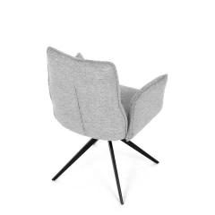 Jídelní židle, šedá, látka, DCH-D1328 SIL2