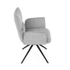 Jídelní židle, šedá, látka, DCH-D1328 SIL2