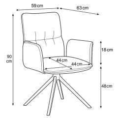 Jídelní židle, šedá, látka, DCH-D1328 SIL2