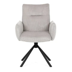 Jídelní židle, krémová, manšestrová látka, DCH-D1332 CRM2