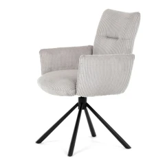 Jídelní židle, krémová, manšestrová látka, DCH-D1332 CRM2