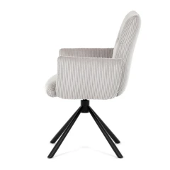 Jídelní židle, krémová, manšestrová látka, DCH-D1332 CRM2