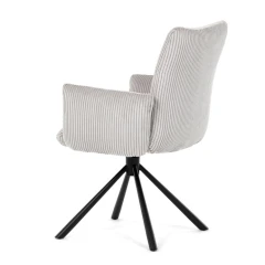 Jídelní židle, krémová, manšestrová látka, DCH-D1332 CRM2