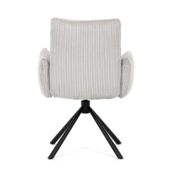 Jídelní židle, krémová, manšestrová látka, DCH-D1332 CRM2