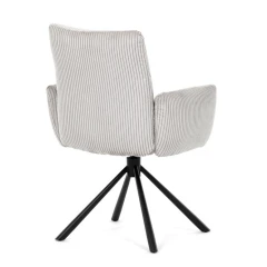 Jídelní židle, krémová, manšestrová látka, DCH-D1332 CRM2