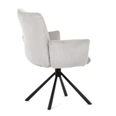 Jídelní židle, krémová, manšestrová látka, DCH-D1332 CRM2