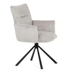 Jídelní židle, krémová, manšestrová látka, DCH-D1332 CRM2