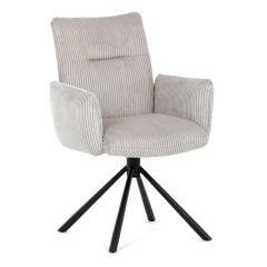 Jídelní židle, krémová, manšestrová látka, DCH-D1332 CRM2