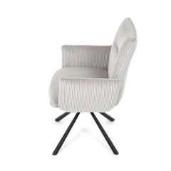 Jídelní židle, krémová, manšestrová látka, DCH-D1332 CRM2