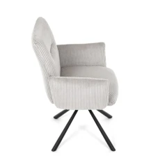 Jídelní židle, krémová, manšestrová látka, DCH-D1332 CRM2