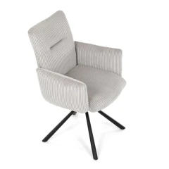 Jídelní židle, krémová, manšestrová látka, DCH-D1332 CRM2