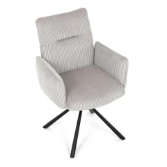 Jídelní židle, krémová, manšestrová látka, DCH-D1332 CRM2