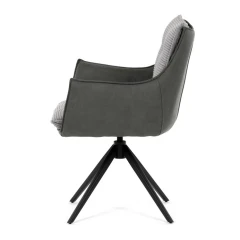 Jídelní židle, šedá, manšestrová látka, DCH-D1345 GREY2