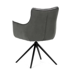 Jídelní židle, šedá, manšestrová látka, DCH-D1345 GREY2
