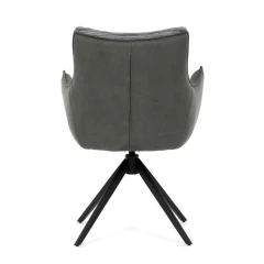 Jídelní židle, šedá, manšestrová látka, DCH-D1345 GREY2
