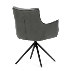 Jídelní židle, šedá, manšestrová látka, DCH-D1345 GREY2