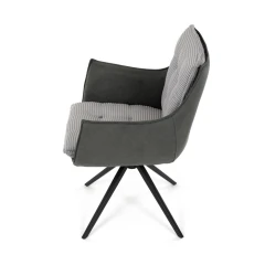 Jídelní židle, šedá, manšestrová látka, DCH-D1345 GREY2
