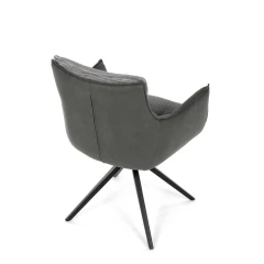 Jídelní židle, šedá, manšestrová látka, DCH-D1345 GREY2