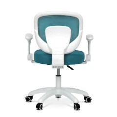 Dětská židle, výškově nastavitelná, modrá síťovina, KA-K1062 BLUE