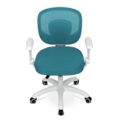 Dětská židle, výškově nastavitelná, modrá síťovina, KA-K1062 BLUE