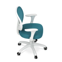 Dětská židle, výškově nastavitelná, modrá síťovina, KA-K1062 BLUE