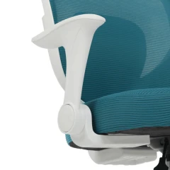 Dětská židle, výškově nastavitelná, modrá síťovina, KA-K1062 BLUE