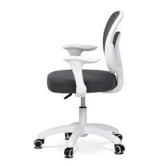 Dětská židle, výškově nastavitelná, šedá síťovina, KA-K1062 GREY