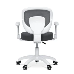 Dětská židle, výškově nastavitelná, šedá síťovina, KA-K1062 GREY