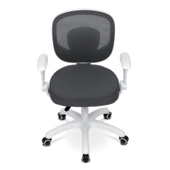 Dětská židle, výškově nastavitelná, šedá síťovina, KA-K1062 GREY