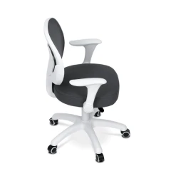 Dětská židle, výškově nastavitelná, šedá síťovina, KA-K1062 GREY