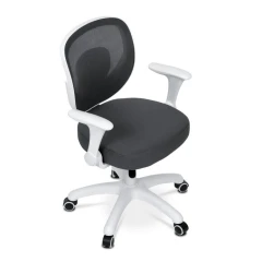 Dětská židle, výškově nastavitelná, šedá síťovina, KA-K1062 GREY