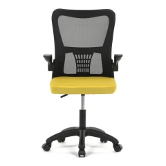 Kancelářská židle, houpací mechanismus, žlutá síťovina, KA-K2006 YEL