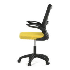Kancelářská židle, houpací mechanismus, žlutá síťovina, KA-K2006 YEL