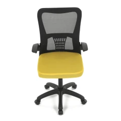 Kancelářská židle, houpací mechanismus, žlutá síťovina, KA-K2006 YEL