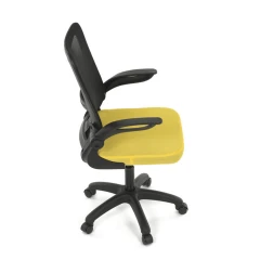 Kancelářská židle, houpací mechanismus, žlutá síťovina, KA-K2006 YEL