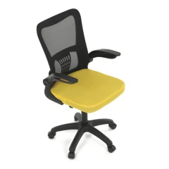 Kancelářská židle, houpací mechanismus, žlutá síťovina, KA-K2006 YEL