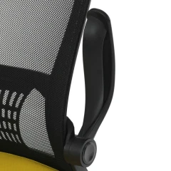 Kancelářská židle, houpací mechanismus, žlutá síťovina, KA-K2006 YEL