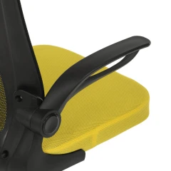 Kancelářská židle, houpací mechanismus, žlutá síťovina, KA-K2006 YEL
