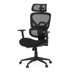 Kancelářská židle, houpací mechanismus, černá látka, KA-Q8203 BK