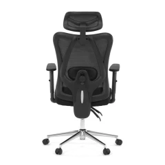 Kancelářská židle, výškově nastavitelná, černá síťovina, KA-R216 BK