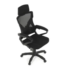 Kancelářská židle, výškově nastavitelná, černá látka, KA-R223 BK