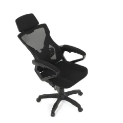 Kancelářská židle, výškově nastavitelná, černá látka, KA-R223 BK