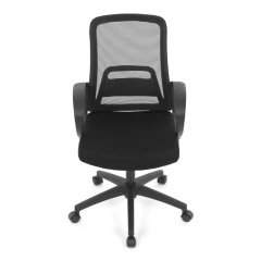 Kancelářská židle, houpací mechanismus, černá síťovina, KA-S3015 BK
