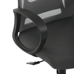 Kancelářská židle, houpací mechanismus, šedá síťovina, KA-S3015 GREY