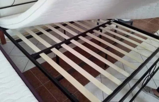 Postel PARMA 160x200 bílá/černá
