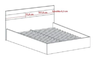 Postel DUBAJ 160x200 cm černá