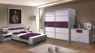 Postel DUBAJ 160x200 cm fialová