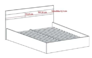 Postel DUBAJ 160x200 cm fialová