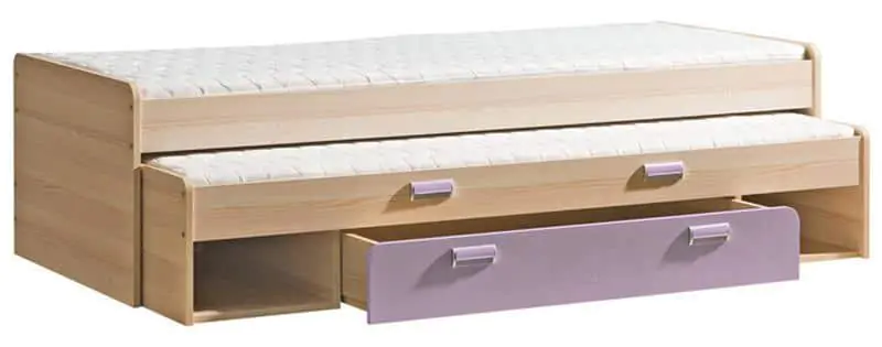 Casarredo LIMO L16 výsuvná postel s úl. prostorem fialová