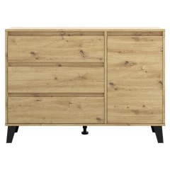 Komoda, dub artisan, BOGAN NEW 1D3S